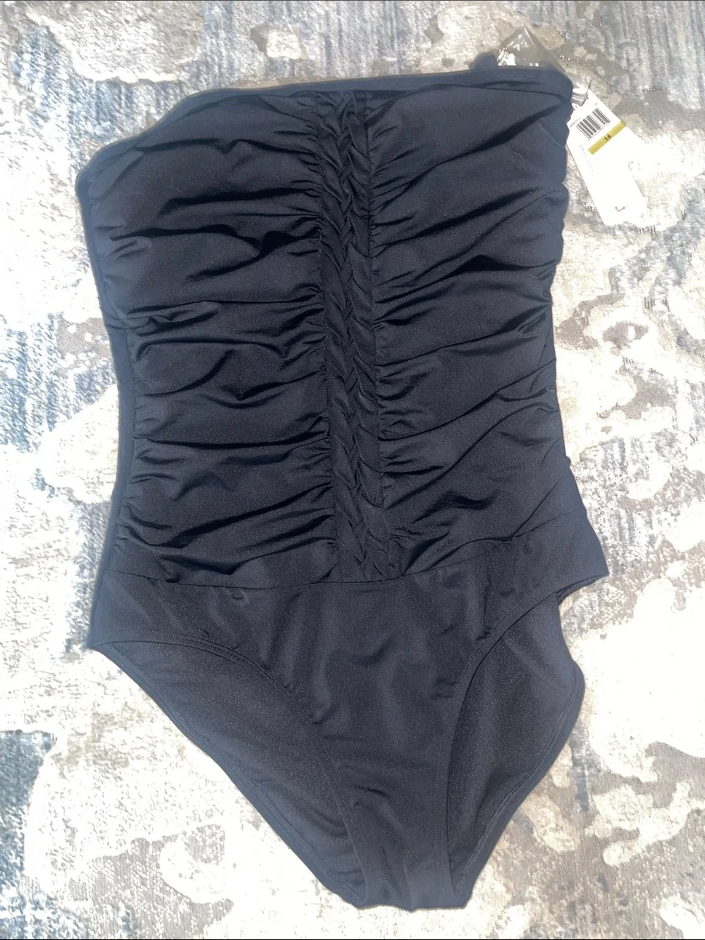 Jantzen NWT Black Ruched One-Piece Swimsuit